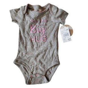 Koala Baby Girls Grey & Pink One Piece Size 9-12mo